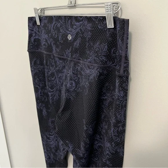 Lululemon Wunder Under High Rise Tight Nulux Foliage Moody Blues Black Size 12 - Picture 10 of 16